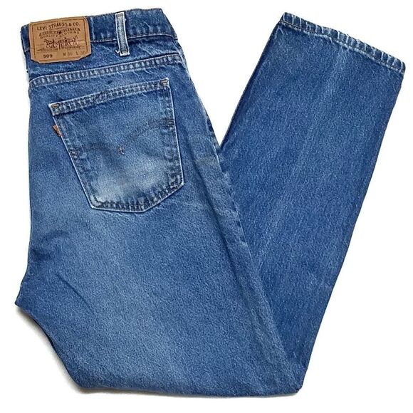 VINTAGE Levi's 509 Orange Tab Distressed Jeans - Picture 2 of 16